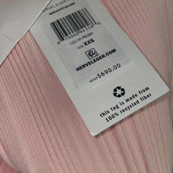 Hervé Léger Bandage Variegated Rib Skirt size XXS Midi Stretch Knit NWT - Picture 6 of 9